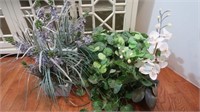 Home Décor Lot - 3 Pc Artificial Greenery