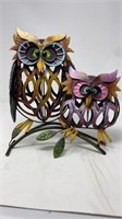 Prismatic Owls Iron Wall Sculptures