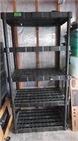 Plastic Shelving Unit, 5 shelves, 37x24x74"H