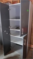 Wood 4 Door Shelving Cabinet 31.5x20x77"H