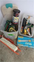 Bungee Strap/Cord Lot, Garden Tools, Work Light &