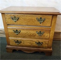 Broyhill 3 Drawer Wood Cabinet-14"x24"x27"H