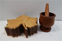 Wood Carving's Medicine Bowl, Leaf Candy Dish