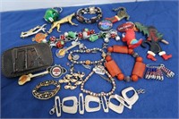 Costume Jewelry Lot - Bracelets, Pins & More