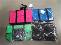 (4) Tote Bags (Pink, Blue, Green & Black)