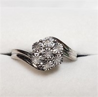 Silver Diamond Ring