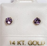 14K  Amethyst Earrings