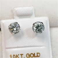 Certified 10K  Moissanite(1.5ct) Earrings