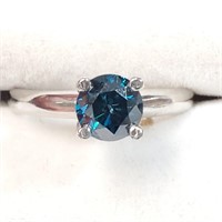 Certified  Blue Diamond(1Ct,I2) Ring