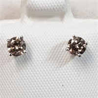 Certified 14K  Diamond(0.4Ct,I1-I3,H-I) Earrings