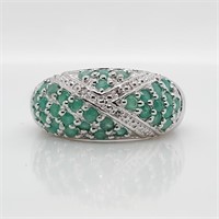 $600 Silver Sakota Emerald(0.9ct) Ring