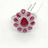 $500 Silver Ruby(3.1ct) Ring