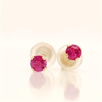 $240 14K  Ruby Earrings