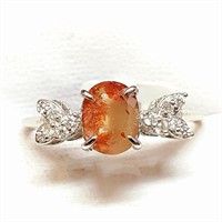 Certified 10K  Natural Red Inclusion  Diamond(~1.1