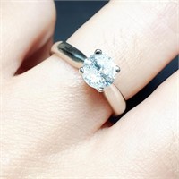 Certified 14K  Solitaire Diamond(0.78ct) Ring