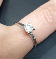 Certified Platinum Diamond(Si2,3.3Gm)(0.41ct) Ring