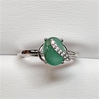 $140 Silver Emerald(1.6ct) Ring