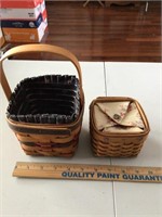 2 Longaberger baskets 2002 1992