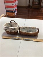 2 small Longaberger baskets