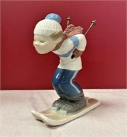 Lladro Skier with Poles