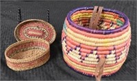 2 Vintage Woven Baskets