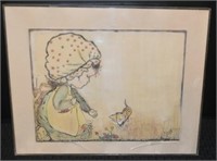 Framed Watercolor Signed By Artist