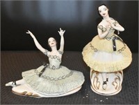 2 Porcelain Lace Ballerinas (As Is)