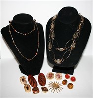 Brown and Goldtone Jewelry