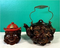 Vintage Figural Teapot & Bean Pot