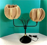 MCM Table Lamp with Cloth Shades