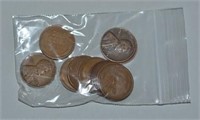Lot of 10 Unsearched Wheat Pennys