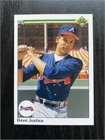 1990 Upperdeck Dave Justice Rookie Baseball Card