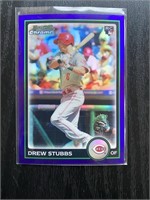 2010 Bowman Chrome Drew Stubbs Purple Refractor