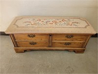 Good condition cedar lined trunk/bench