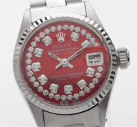 Estate $7000 Red MOP Diamond Rolex DateJust