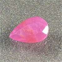 Certified 4.50 Cts Pear Cut Natural Ruby