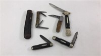 Variety of Vintage Pocket Knives