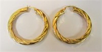 Extra Large 9KT Gold Hoop Earrings