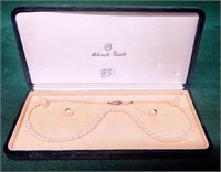 genuine Mikimoto pearls w/ earring in box