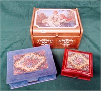 (3) jewelry boxes
