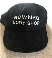 Bowne's body shop advertising hat Cambridge City