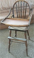Antique High Chair With Tray
