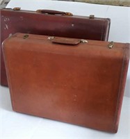 2 Vintage Leather Samsonite Suitcases