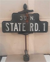 Vintage State Road 1 Sign
