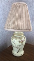 Pottery bird lamp