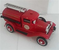 Ford Fire Department Die Cast Truck Bank