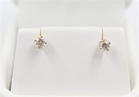 14K Gold & Diamond Studded Earrings