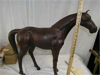 L171  Leather Horse, 25 inches tall