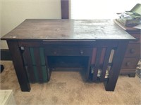 Mission Style Desk 48x27x29 Scratches, Books