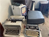 Vintage Typewriters, Card Table, Computer Tower